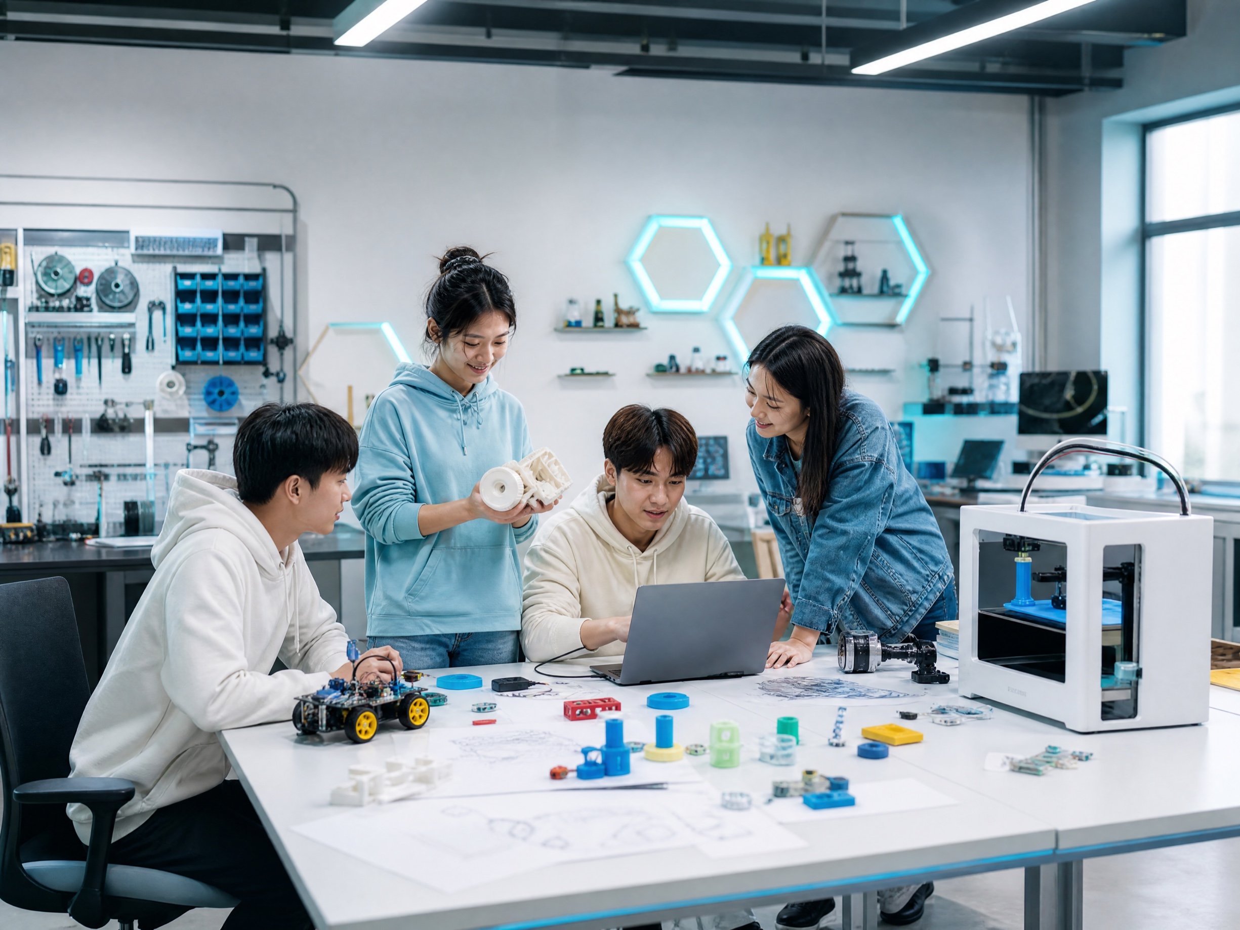 琥珀3D打印实训平台创新创客教育场景配图