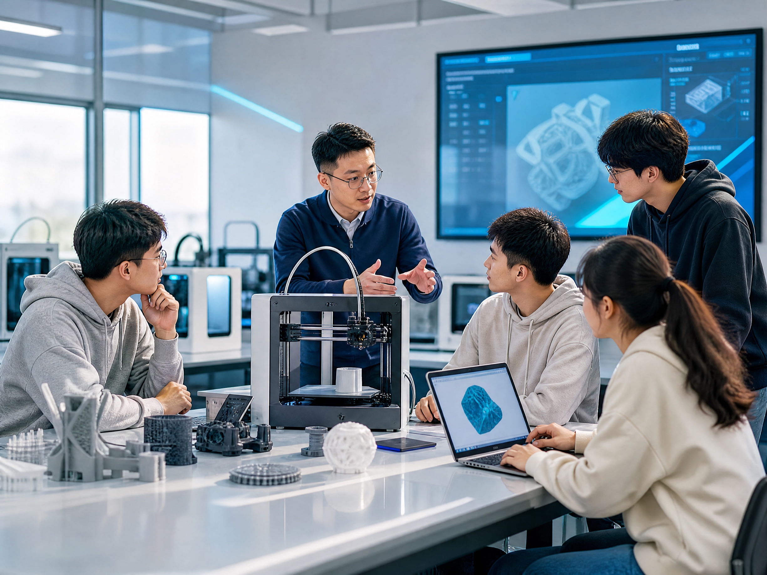 琥珀3D打印实训平台高校3D打印课程场景配图